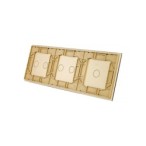 Trijų vietų LIVOLO stiklo panelė 70122-63 (1+2+2) Aukso