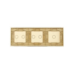 Trijų vietų LIVOLO stiklo panelė 70122-63 (1+2+2) Aukso