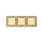 Trijų vietų LIVOLO stiklo panelė 70122-63 (1+2+2) Aukso
