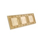 Trijų vietų LIVOLO stiklo panelė 70122-63 (1+2+2) Aukso