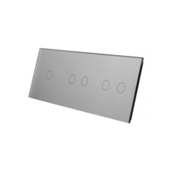 Trijų vietų LIVOLO stiklo panelė 70122-64 (1+2+2) Pilka
