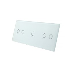 Trijų vietų LIVOLO stiklo panelė 70212-61 (2+1+2) Balta