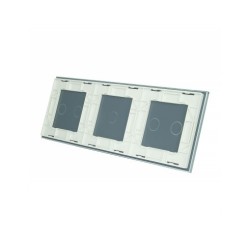 Trijų vietų LIVOLO stiklo panelė 70212-61 (2+1+2) Balta