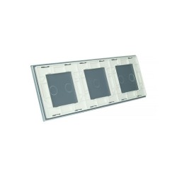 Trijų vietų LIVOLO stiklo panelė 70212-61 (2+1+2) Balta
