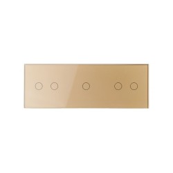 Trijų vietų LIVOLO stiklo panelė 70212-63 (2+1+2) Aukso