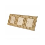 Trijų vietų LIVOLO stiklo panelė 70212-63 (2+1+2) Aukso