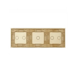 Trijų vietų LIVOLO stiklo panelė 70212-63 (2+1+2) Aukso