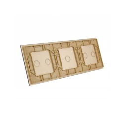 Trijų vietų LIVOLO stiklo panelė 70212-63 (2+1+2) Aukso