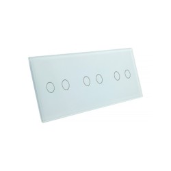 Trijų vietų LIVOLO stiklo panelė 70222-61 (2+2+2) Balta