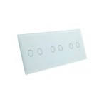 Trijų vietų LIVOLO stiklo panelė 70222-61 (2+2+2) Balta