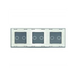 Trijų vietų LIVOLO stiklo panelė 70222-61 (2+2+2) Balta