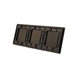 Trijų vietų LIVOLO stiklo panelė 70222-62 (2+2+2) Juoda