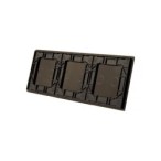 Trijų vietų LIVOLO stiklo panelė 70222-62 (2+2+2) Juoda