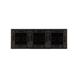 Trijų vietų LIVOLO stiklo panelė 70222-62 (2+2+2) Juoda