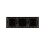 Trijų vietų LIVOLO stiklo panelė 70222-62 (2+2+2) Juoda