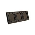 Trijų vietų LIVOLO stiklo panelė 70222-62 (2+2+2) Juoda
