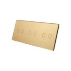 Trijų vietų LIVOLO stiklo panelė 70222-63 (2+2+2) Aukso