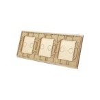Trijų vietų LIVOLO stiklo panelė 70222-63 (2+2+2) Aukso