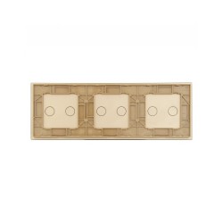 Trijų vietų LIVOLO stiklo panelė 70222-63 (2+2+2) Aukso