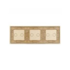 Trijų vietų LIVOLO stiklo panelė 70222-63 (2+2+2) Aukso