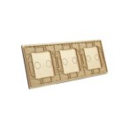 Trijų vietų LIVOLO stiklo panelė 70222-63 (2+2+2) Aukso
