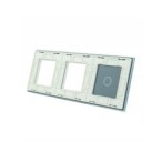Trijų vietų LIVOLO stiklo panelė 701GG-61 (1+2xRėmelis) Balta