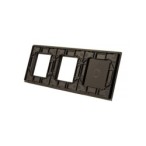 Trijų vietų LIVOLO stiklo panelė 701GG-62 (1+2xRėmelis) Juoda