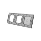Trijų vietų LIVOLO stiklo panelė 701GG-64 (1+2xRėmelis) Pilka