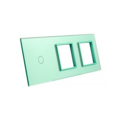 Trijų vietų LIVOLO stiklo panelė 701GG-68 (1+2xRėmelis) Žalia