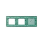 Trijų vietų LIVOLO stiklo panelė 701GG-68 (1+2xRėmelis) Žalia