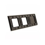 Trijų vietų LIVOLO stiklo panelė 702GG-62 (2+2xRėmelis) Juoda