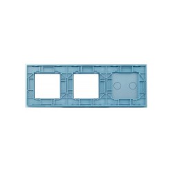 Trijų vietų LIVOLO stiklo panelė 702GG-69 (2+2xRėmelis) Mėlyna