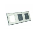 Trijų vietų LIVOLO stiklo panelė 7011G-61 (1+1+1xRėmelis) Balta