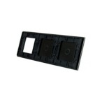 Trijų vietų LIVOLO stiklo panelė 7011G-62 (1+1+1xRėmelis) Juoda