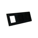 Trijų vietų LIVOLO stiklo panelė 7011G-62 (1+1+1xRėmelis) Juoda