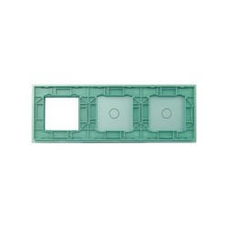 Trijų vietų LIVOLO stiklo panelė 7011G-68 (1+1+1xRėmelis) Žalia