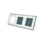 Trijų vietų LIVOLO stiklo panelė 7012G-61 (1+2+1xRėmelis) Balta