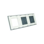 Trijų vietų LIVOLO stiklo panelė 7012G-61 (1+2+1xRėmelis) Balta
