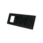 Trijų vietų LIVOLO stiklo panelė 7012G-62 (1+2+1xRėmelis) Juoda