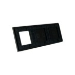 Trijų vietų LIVOLO stiklo panelė 7012G-62 (1+2+1xRėmelis) Juoda