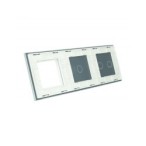 Trijų vietų LIVOLO stiklo panelė 7021G-61 (2+1+1xRėmelis) Balta