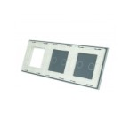 Trijų vietų LIVOLO stiklo panelė 7022G-61 (2+2+1xRėmelis) Balta