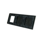 Trijų vietų LIVOLO stiklo panelė 7022G-62 (2+2+1xRėmelis) Juoda