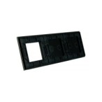 Trijų vietų LIVOLO stiklo panelė 7022G-62 (2+2+1xRėmelis) Juoda