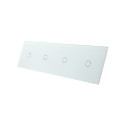 Keturių vietų LIVOLO stiklo panelė 701111-61 (1+1+1+1) Balta