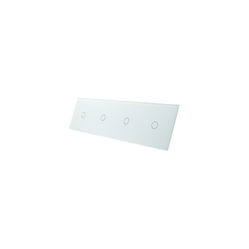 Keturių vietų LIVOLO stiklo panelė 701111-61 (1+1+1+1) Balta