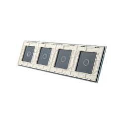 Keturių vietų LIVOLO stiklo panelė 701111-61 (1+1+1+1) Balta
