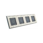 Keturių vietų LIVOLO stiklo panelė 701111-61 (1+1+1+1) Balta