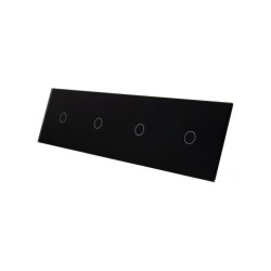 Keturių vietų LIVOLO stiklo panelė 701111-62 (1+1+1+1) Juoda
