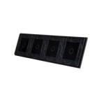Keturių vietų LIVOLO stiklo panelė 701111-62 (1+1+1+1) Juoda